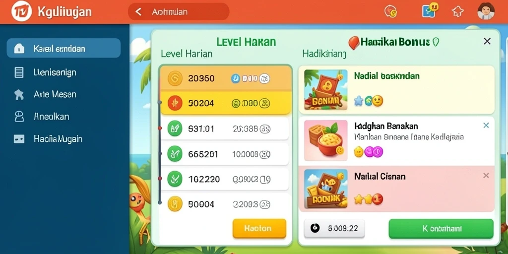Screenshot menunjukkan antarmuka permainan yang menarik.