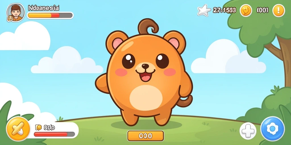 Tangkapan layar yang menunjukkan antarmuka utama game COO77.